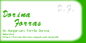 dorina forras business card