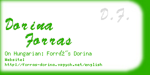 dorina forras business card